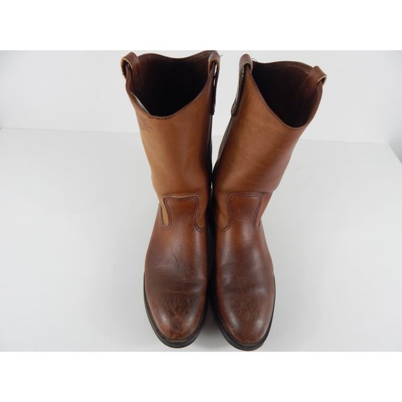 Vintage Rare Red Wing Made in USA Pull On Leather Work Boots Brown Men\'s D69 main image 4
